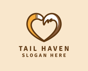 Tail - Animal Tail Heart logo design