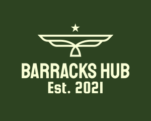 Barracks - Army Star Wings logo design