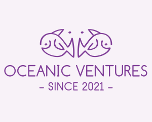 Purple Elephant Fish logo design