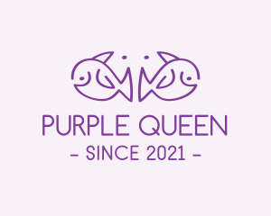 Purple Elephant Fish logo design