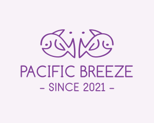 Pacific - Purple Elephant Fish logo design