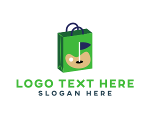 Green Flag - Golf Shopping Bag logo design