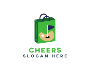 Green Flag - Golf Shopping Bag logo design