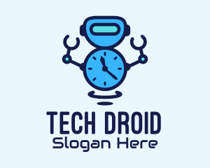 Droid - Robot Alarm Timer logo design