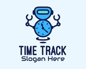 Robot Alarm Timer logo design