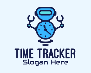 Robot Alarm Timer logo design