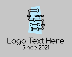 Engineering - Minimalist Plumbing Pipe logo design