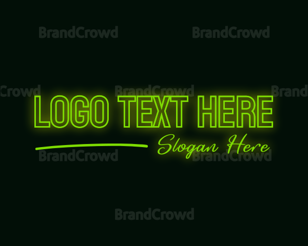 Neon Green Wordmark Logo