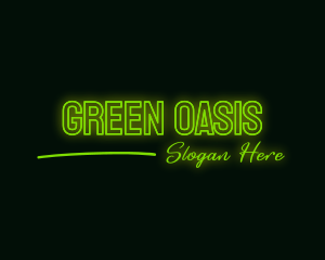 Neon Green Wordmark logo design