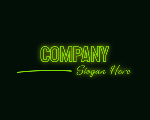 Signage - Neon Green Wordmark logo design