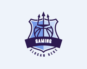 Emblem - Basketball Sports Trident logo design