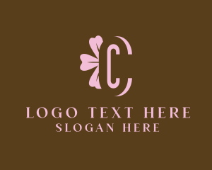 Negative Space - Clover Flower Cosmetics logo design