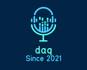Music Shop - Digital Equalizer Microphone logo design