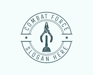 Pliers Plunger Tool Badge Logo