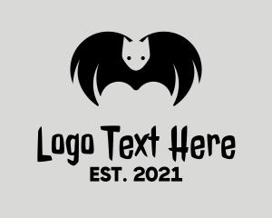 Reading - Halloween Black Bat logo design