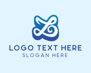 Modern - Modern Cursive Letter L logo design