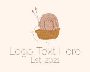 Yarn - Crochet Basket Knitwork logo design