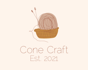 Crochet Basket Knitwork logo design