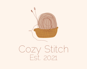 Crochet Basket Knitwork logo design