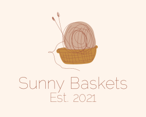 Crochet Basket Knitwork logo design