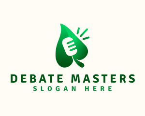 Debate - Leaf Microphone Podcast logo design