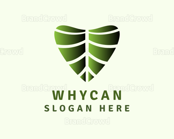 Heart Nature Leaf Logo