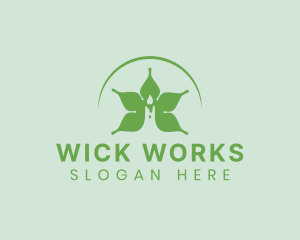 Wick - Eco Light Candle logo design