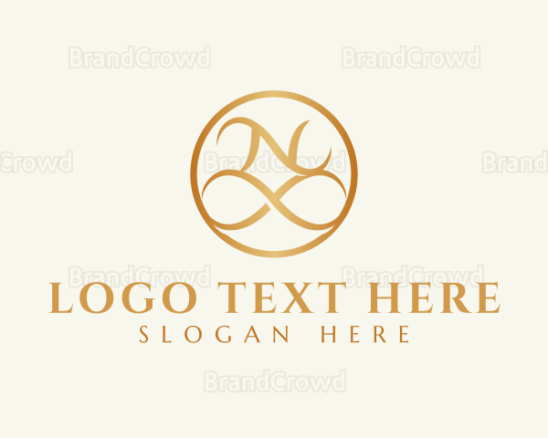 Elegant Infinity Loop Letter N Logo
