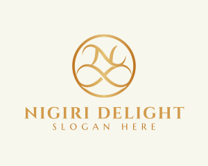 Elegant Infinity Loop Letter N logo design