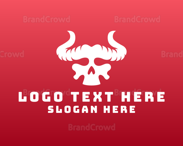 Devil Skull Horns Logo