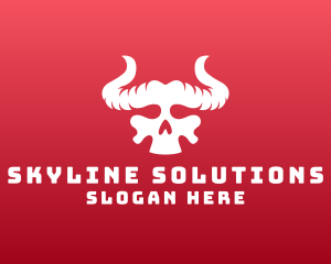 Devil Skull Horns Logo