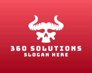 Devil Skull Horns logo design