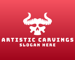 Devil Skull Horns logo design