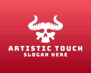 Devil Skull Horns logo design