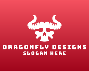 Devil Skull Horns logo design