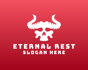 Undead - Devil Skull Horns logo design