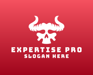 Devil Skull Horns logo design