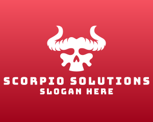 Devil Skull Horns logo design