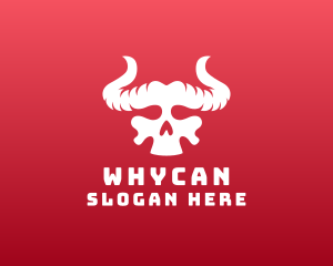 Medieval - Devil Skull Horns logo design