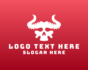 Devil Skull Horns Logo