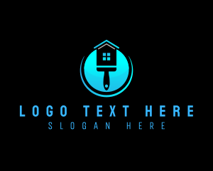 Construction - Paint Roller Home Renovation logo design