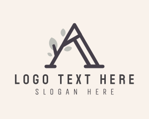 Vegan - Nature Leaf Letter A logo design