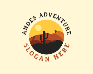 Adventure Desert Cactus logo design