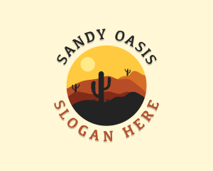 Dune - Adventure Desert Cactus logo design