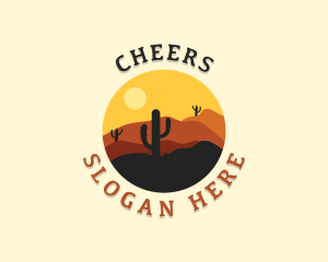 Desert - Adventure Desert Cactus logo design