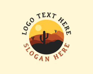 Hiking - Adventure Desert Cactus logo design