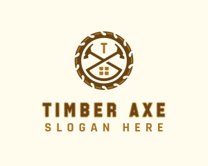 Hammer Saw Woodworking logo design