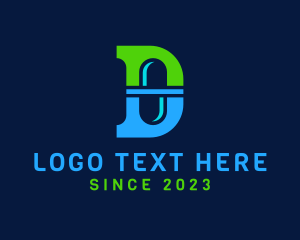 Drugstore - Medical Letter D Capsule logo design
