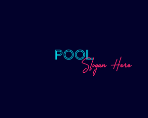 Blue Neon Wordmark Logo