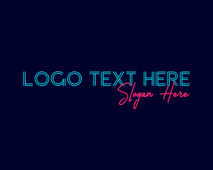 Blue Neon Wordmark Logo